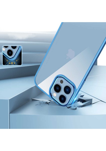 - Apple iPhone 13 - Kılıf Renkli Koruyucu Sert Krom Kapak - Lila - T20889