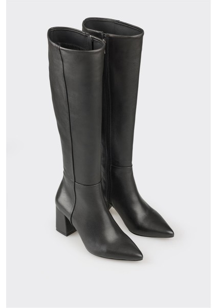 Siyah Deri Kadın Çizme fiyatları