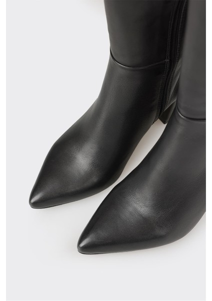 Siyah Deri Kadın Çizme fırsatları