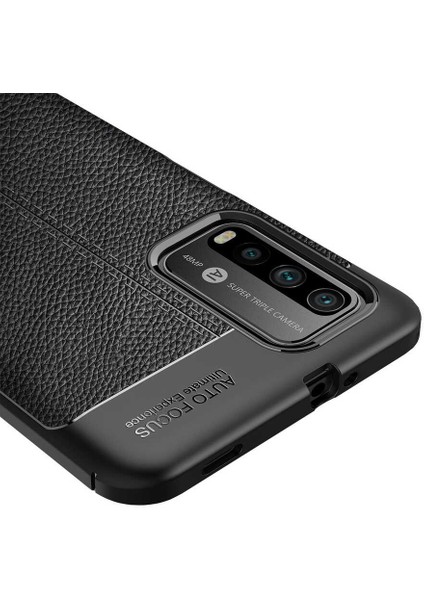 - Xiaomi Redmi 9T - Kılıf Auto Focus Karbon Niss Silikon Kapak - Siyah - T16108