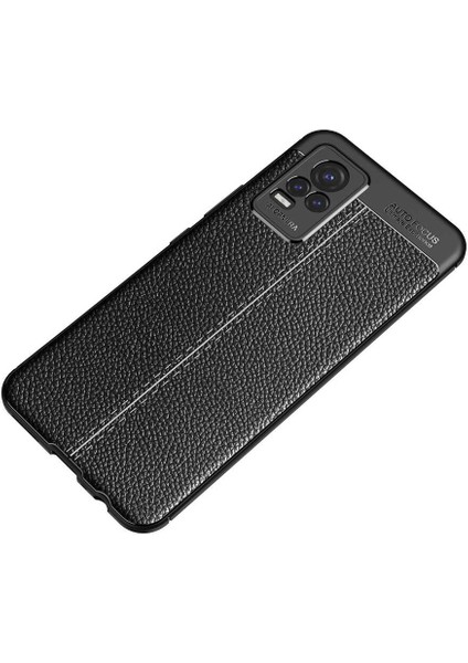 - Vivo V21E - Kılıf Auto Focus Karbon Niss Silikon Kapak - Siyah - T18410
