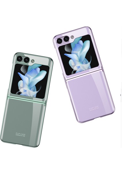 - Samsung Galaxy Z Flip 5 - Kılıf Kıpta Lensli Kapak - Renksiz - T28275
