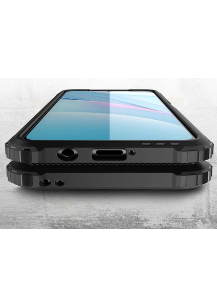 - Xiaomi Mi 10T Lite 5G - Kılıf Çift Katman Zırh Tank Crash Military Kapak - Siyah - T15691