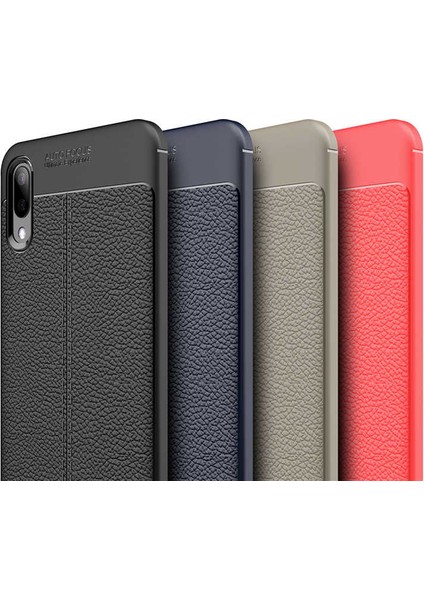 - Samsung Galaxy M10 - Kılıf Auto Focus Karbon Niss Silikon Kapak - Gri - T7679