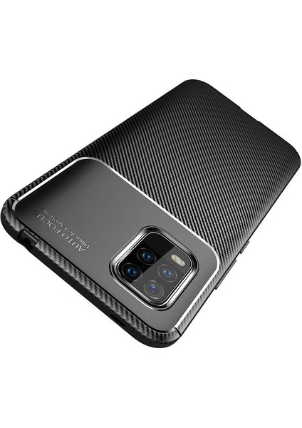 - Xiaomi Mi 10 Lite - Kılıf Auto Focus Karbon Negro Silikon Kapak - Lacivert - T13350