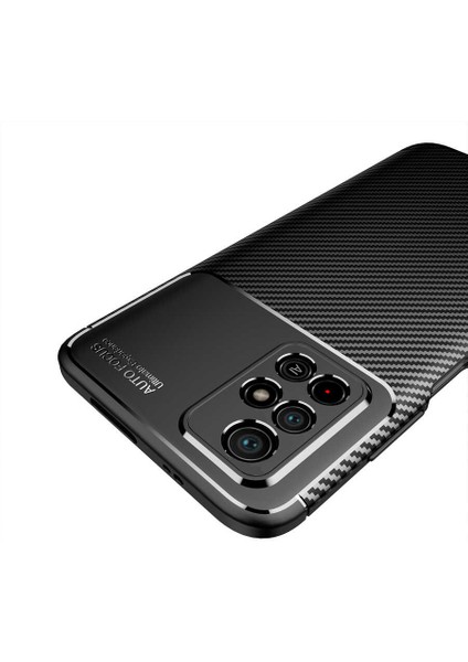 - Xiaomi Poco M4 Pro 5G - Kılıf Auto Focus Karbon Negro Silikon Kapak - Lacivert - T20571