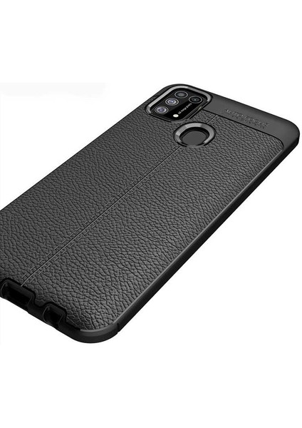 - Samsung Galaxy M31 - Kılıf Auto Focus Karbon Niss Silikon Kapak - Kırmızı - T13343