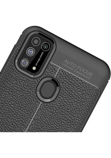 - Samsung Galaxy M31 - Kılıf Auto Focus Karbon Niss Silikon Kapak - Kırmızı - T13343