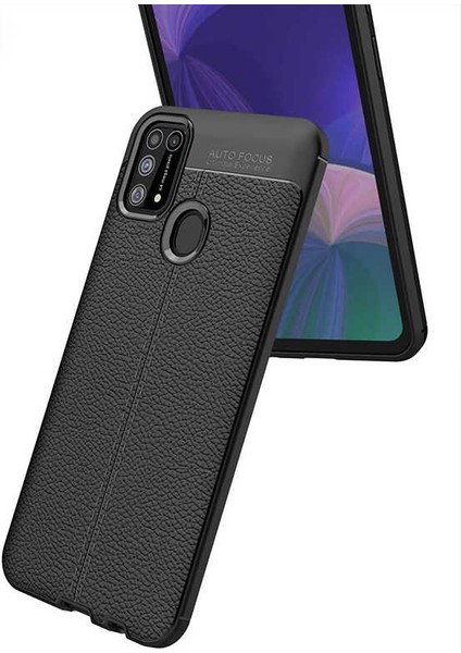 - Samsung Galaxy M31 - Kılıf Auto Focus Karbon Niss Silikon Kapak - Kırmızı - T13343