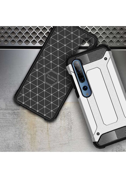 - Xiaomi Mi 10 - Kılıf Çift Katman Zırh Tank Crash Military Kapak - Kırmızı - T11882 fırsatları