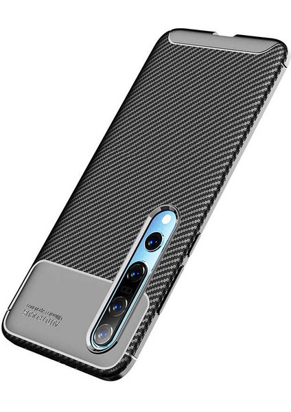 - Xiaomi Mi 10 - Kılıf Auto Focus Karbon Negro Silikon Kapak - Siyah - T11834 fırsatları