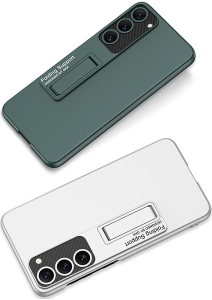 - Samsung Galaxy S23 - Kılıf Koruyucu Sert Standlı Ays Kapak - Siyah - T25808