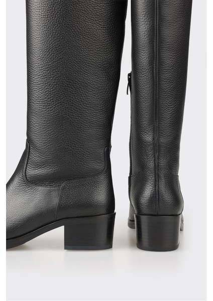 Siyah Deri Kadın Çizme fırsatları
