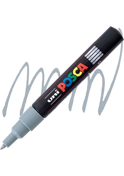 Uni Posca Su Bazlı Poster Marker 0.7 Pc-1m Gri