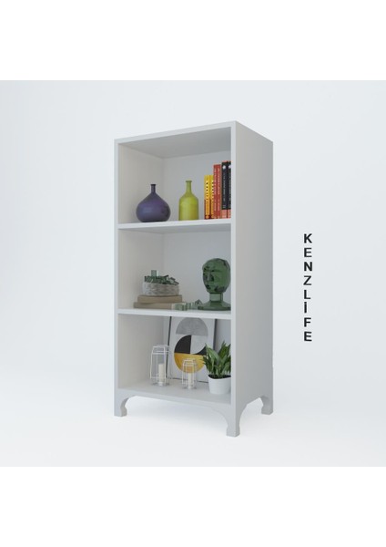 Kenzlife kitaplık tuğçe 088*040*020 byz ayaklı mutfak dolabı banyo ofis ayakkabılık kiler
