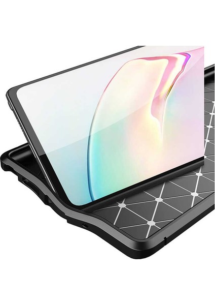 - Samsung Galaxy Note 20 - Kılıf Auto Focus Karbon Niss Silikon Kapak - Lacivert - T14178