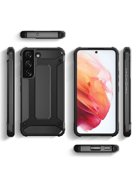 - Samsung Galaxy S22 - Kılıf Çift Katman Zırh Tank Crash Military Kapak - Siyah - T20114 indirimleri