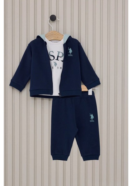 Lacivert Erkek Bebek 3'lü Takım