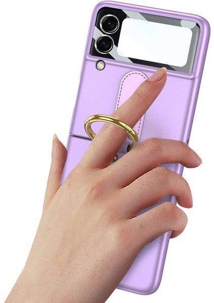 - Samsung Galaxy Z Flip 3 - Kılıf Koruyucu Kılıf Flip Ring Kıpta Kapak - Mor - T20527 indirimleri