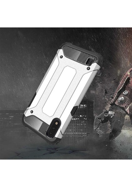 - Samsung Galaxy A01 - Kılıf Çift Katman Zırh Tank Crash Military Kapak - Rose Gold - T11362