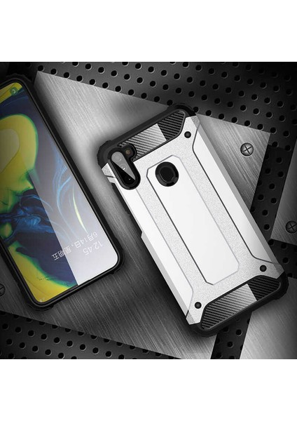 - Samsung Galaxy A11 - Kılıf Çift Katman Zırh Tank Crash Military Kapak - Rose Gold - T12869