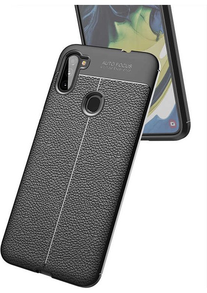 - Samsung Galaxy A11 - Kılıf Auto Focus Karbon Niss Silikon Kapak - Lacivert - T13779