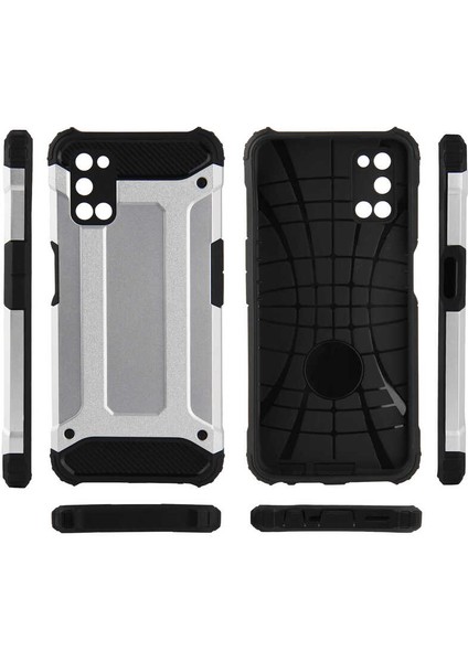 - Oppo A92 - Kılıf Çift Katman Zırh Tank Crash Military Kapak - Gri - T14462 indirimleri