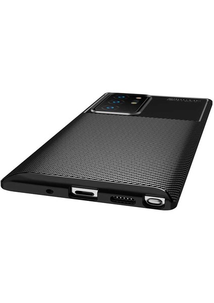 - Samsung Galaxy Note 20 Ultra - Kılıf Auto Focus Karbon Negro Silikon Kapak - Lacivert - T14180