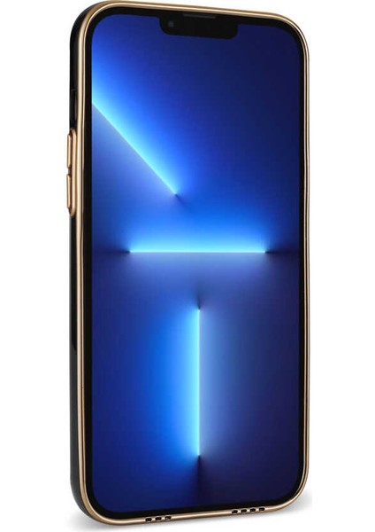 - Apple iPhone 13 Pro Max - Kılıf Koruyucu Bark Kartlıklı Kapak - Siyah
