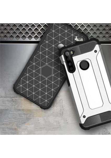 - Xiaomi Redmi Note 8T - Kılıf Çift Katman Zırh Tank Crash Military Kapak - Rose Gold - T10939