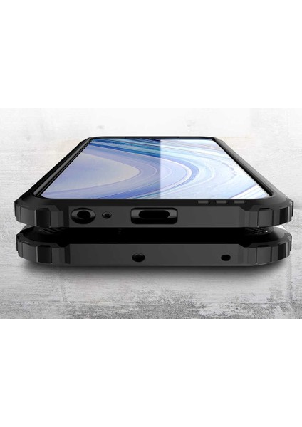 - Xiaomi Redmi Note 9 - Kılıf Çift Katman Zırh Tank Crash Military Kapak - Siyah