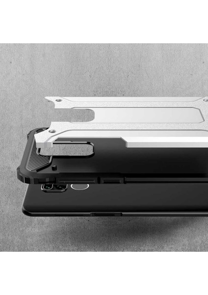 - Xiaomi Redmi Note 9 - Kılıf Çift Katman Zırh Tank Crash Military Kapak - Siyah