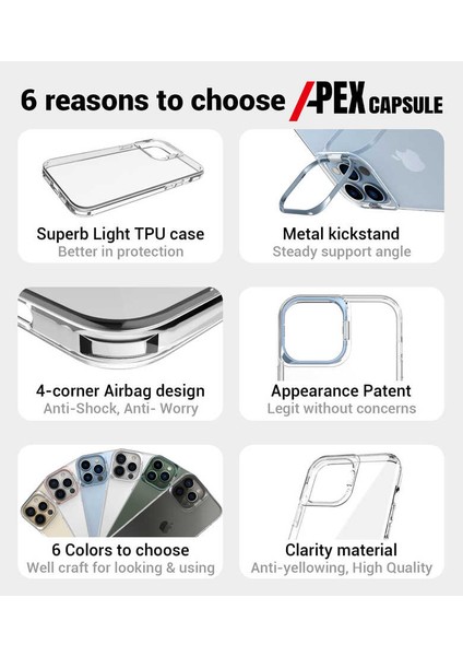 - Apple iPhone 13 Pro - Kılıf Stand Olan Şeffaf Pürüzsüz Sert Skuba Kapak - Gold