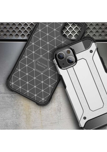 - Apple iPhone 13 - Kılıf Çift Katman Zırh Tank Crash Military Kapak - Siyah - T19055