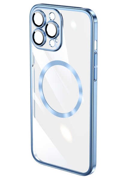 - Apple iPhone 13 Pro - Kılıf Wireless Şarj Özellikli Sert PC Riksos Magsafe Kapak - Siyah - T24780