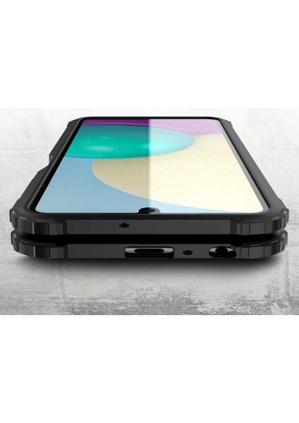 - Samsung Galaxy M32 - Kılıf Çift Katman Zırh Tank Crash Military Kapak - Kırmızı