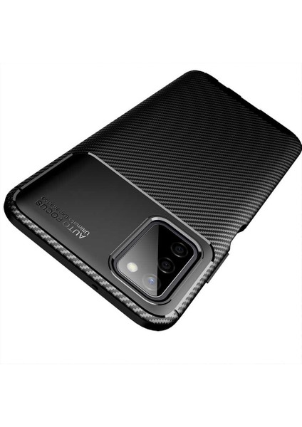 - Samsung Galaxy A03S - Kılıf Auto Focus Karbon Negro Silikon Kapak - Siyah - T19698