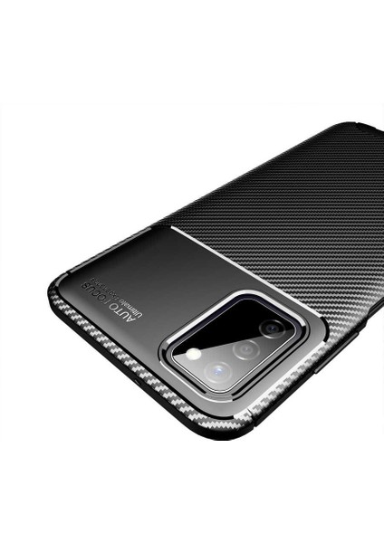 - Samsung Galaxy A03S - Kılıf Auto Focus Karbon Negro Silikon Kapak - Siyah - T19698