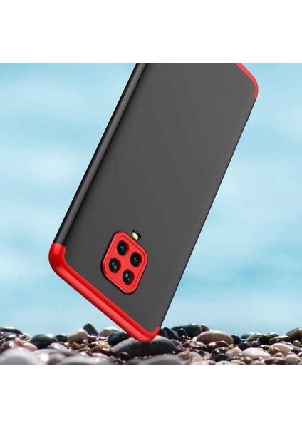 - Xiaomi Redmi Note 9 Pro - Kılıf Parmak izi Yapmayan 3 Parça Ays Kapak - Mavi - T14695