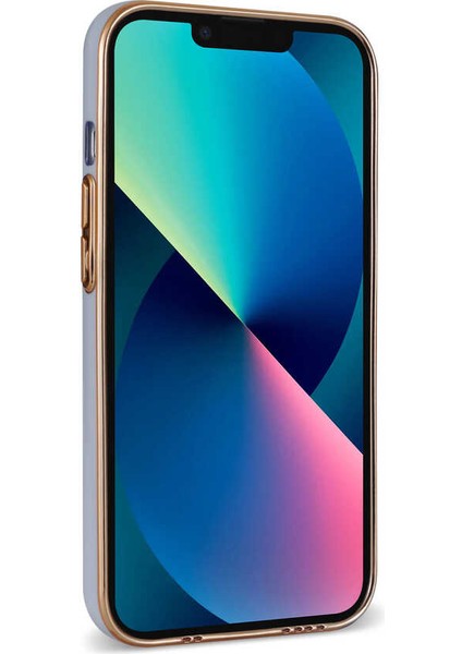 - Apple iPhone 13 - Kılıf Koruyucu Bark Kartlıklı Kapak - Mavi - T24662