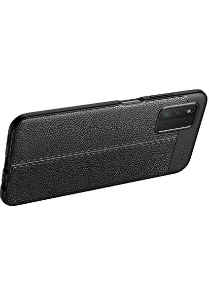 - Samsung Galaxy A03S - Kılıf Auto Focus Karbon Niss Silikon Kapak - Siyah - T19703