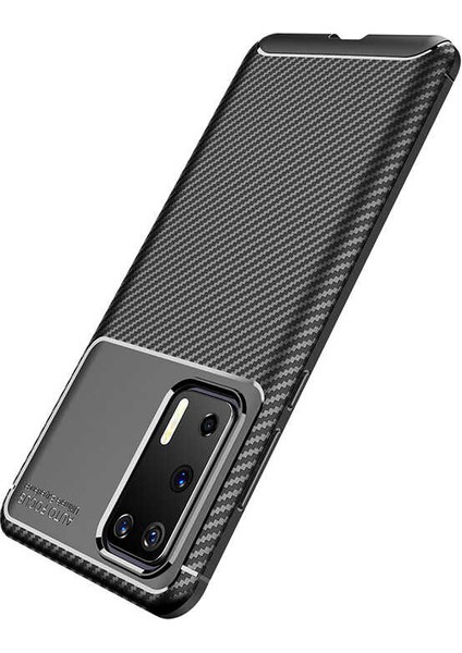 - Huawei P40 - Kılıf Auto Focus Karbon Negro Silikon Kapak - Lacivert - T12862 indirimleri