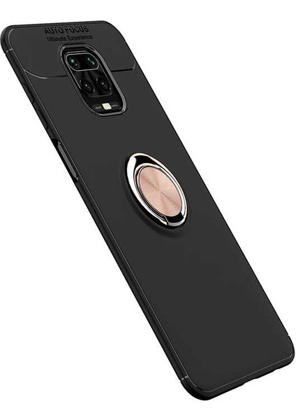 - Xiaomi Redmi Note 9 Pro - Kılıf Yüzüklü Karbon Ravel Silikon Kapak - Kırmızı - T14689