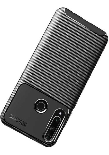 - Huawei Y6P - Kılıf Auto Focus Karbon Negro Silikon Kapak - Lacivert - T13859