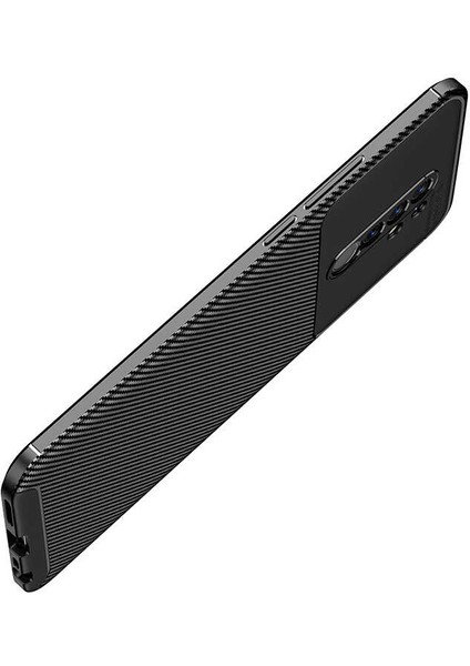 - Xiaomi Redmi 9 - Kılıf Auto Focus Karbon Negro Silikon Kapak - Siyah - T14198