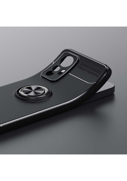 - Xiaomi Mi 12 Lite - Kılıf Yüzüklü Karbon Ravel Silikon Kapak - Mavi - T24775