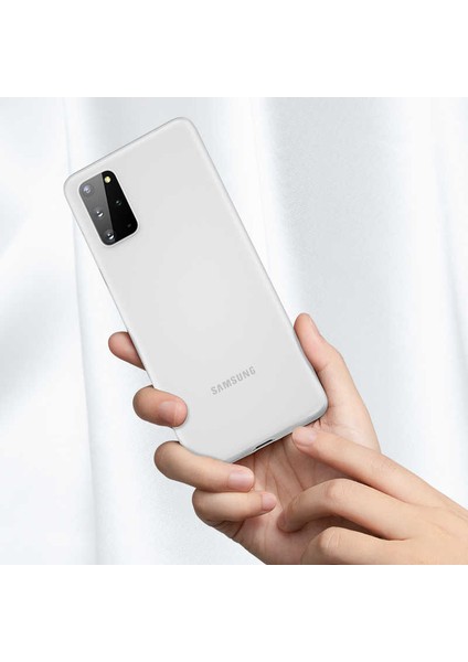 - Samsung Galaxy S20 Plus - Kılıf 1.Kalite Mat Ultra İnce PP Kapak - Beyaz - T12027