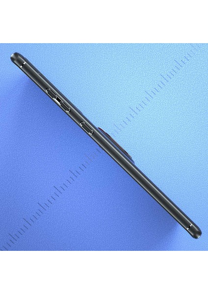 - Samsung Galaxy S20 Ultra - Kılıf Yüzüklü Karbon Ravel Silikon Kapak - Siyah-Mavi - T11830