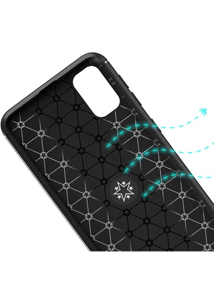 - Samsung Galaxy M31S - Kılıf Yüzüklü Karbon Ravel Silikon Kapak - Mavi - T14997