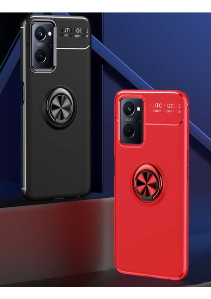 - Oppo A36 - Kılıf Yüzüklü Karbon Ravel Silikon Kapak - Siyah - T23516